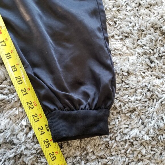 ACOA Black Satin Elastic Joggers Size Small - Picture 13 of 13